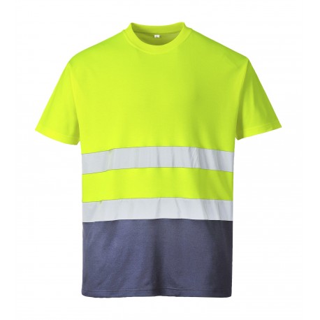 T-shirt dwukolorowy odblaskowy COTTON COMFORT S173
